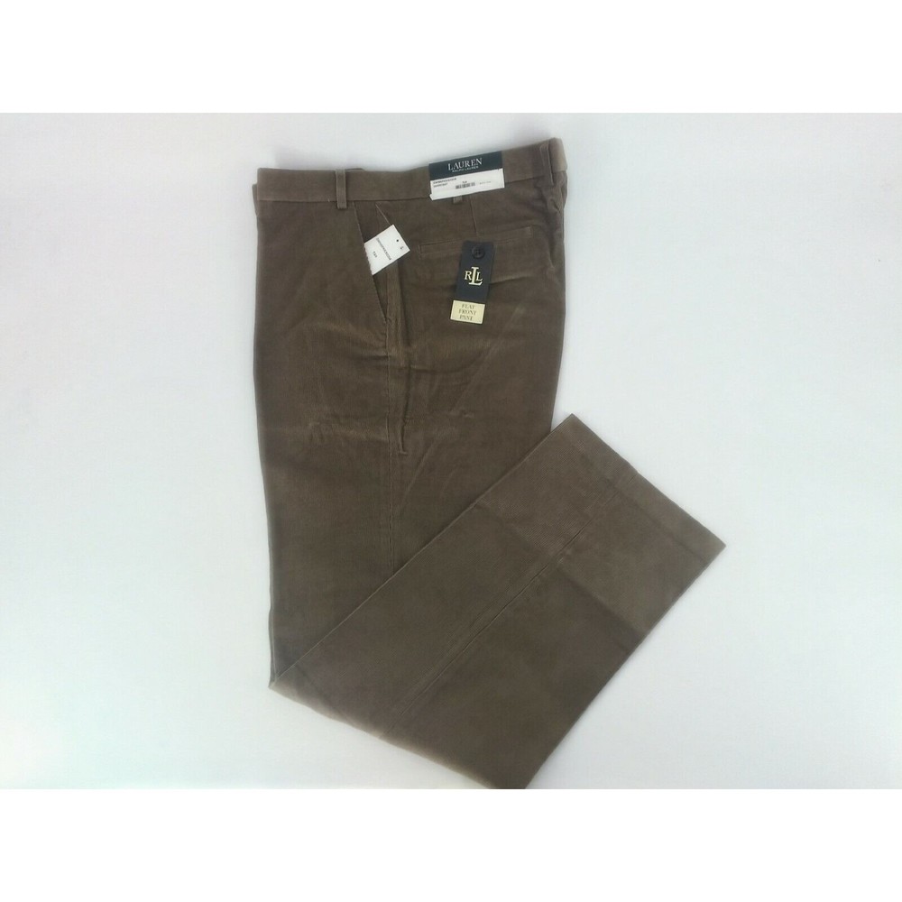 LAUREN RALPH LAUREN CORDUROYS CLASSIC FIT PANTS MENS SIZE 38X32 TAN COLO…